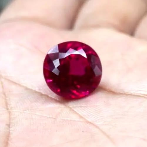 20 Ct Burmese Certified Natural Red Ruby Flawless Round Cut Loose Gemstone for Jewellery