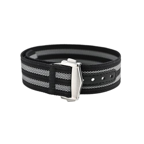 [BYJQWKSQA] 20MM ���j�o�[�T�� �V���O���p�X �i�C���� �X�g���b�v �I���K ���[���X�E�H�b�` �v���l�b�c�ƌ݊������� - �_�炩�����K�ȏ��̂Ȃ��A�b�v�O���[�h�o���h(Black Grey)