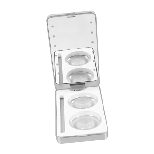 DEARMAMY caja de almacenamiento de pestañas estuche caja de pestañas de espejo caso porta pestañas con espejo LED cajas organizadoras organizador de pestañas AbS