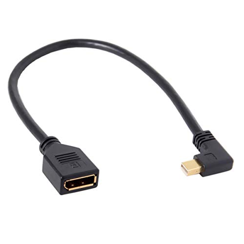 Cablecc Mini DP DisplayPort 90 Degree to DisplayPort Female Cable for Displays Monitors (Right Angled) - Image 4