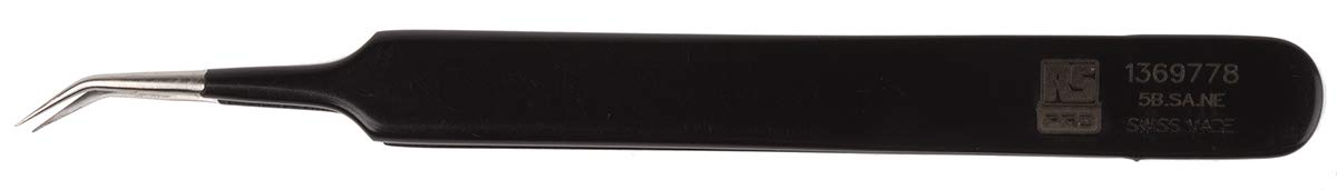 RS PRO Pęseta ze stali nierdzewnej, 110 mm, antymagnetyczna, zabezpieczona przed ESD