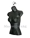 Torso Female + Male Body Mannequin Forms Set (Waist Long) For S-M Sizes - Black