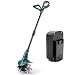 Produktbild FISHTEC Kabellose Motorhacke mit Lithium Batterie 18V - Arbeitsbreite: 20 cm - Arbeitstiefe: 8 cm - 4 Fräsen - Ergonomischer Doppelgriff - Batterie und Ladestation inkl.