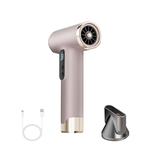 SL Nevnmoe Cordless Hair Dryer, 15000mAh Battery, Rechargeable Hair Dryer, 3 Adjustable Hot and Cold Wind, Used for Travel, Camping, and RV.