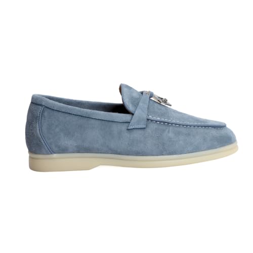 Image of XOBZJH Women's Leather Suede Loafers Flats - Slip-On Penny Loafers with Soft, Comfortable Driving & Dress Shoes for Casual Office Work All Day