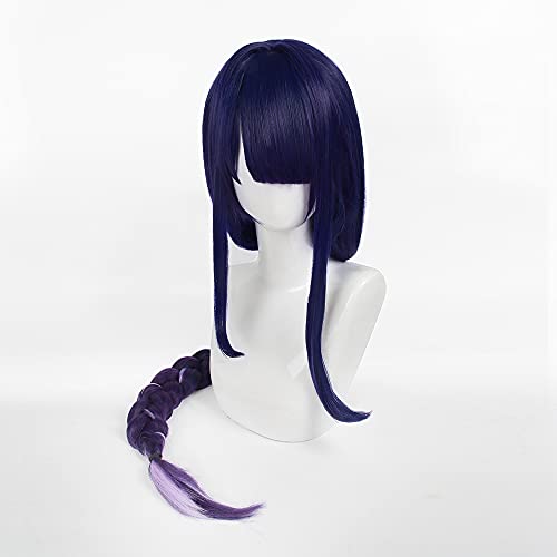 OSIAS Color Gradient Raiden Shogun Genshin Impact Cosplay Wig for Woman and Girls, Raiden Shogun Wig - Image 2