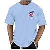 Mens T-Shirts Graphic Fashion Tshirt UK Casual Short Sleeve Tee Tops Hipster Hip Hop T Shirts Cool Shirt 02G#Light Blue Small #3