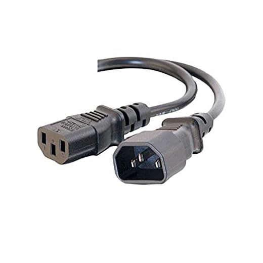 C2G 18 AWG Computer Power Extension Cord, 6 Foot Long, 03141 Black