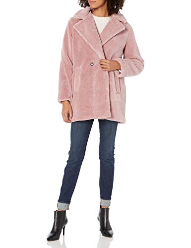 Jessica Simpson Women's Fashion Outerwear Jacket, Sherpa Dusty Pink, L