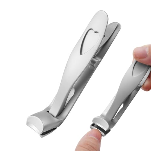 Yorarely 足の爪切り、指の爪切り - ポータブル爪切り | 厚い爪用のポータブル爪切り、ステンレス鋼の爪切り、男性、女性用