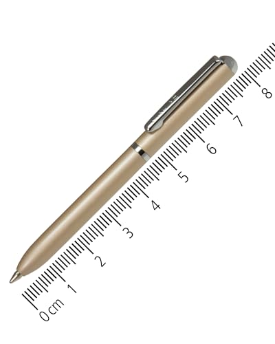 ONLINE stylo bille Mini Portemonnaie Champagne, rétractable, mine recharge standard D1 encre bleue, indélébile, petit stylo à bille - seulement 8 cm