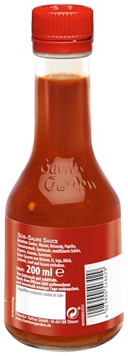 Bamboo Garden - Sweet Sour Sauce , Süß-pikante Sauce zum Verfeinern zahlreicher Gerichte oder als Dip , 1 x 200 ml (Verpackungsdesign kann abweichen)
