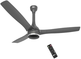 Orient Electric Newly Launched 1200 mm Aeon BLDC PRO, BEE 5-Star Rated, Anti-Dust Designer Ceiling fan with Remote, 5 yrs Warranty by Orient, Boost mode for High Air Delivery - Cloud Grey