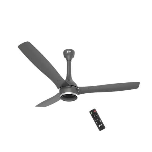 Orient Electric Newly Launched 1200 mm Aeon BLDC PRO, BEE 5-Star Rated, Anti-Dust Designer Ceiling fan with Remote, 5 yrs Warranty by Orient, Boost mode for High Air Delivery - Cloud Grey