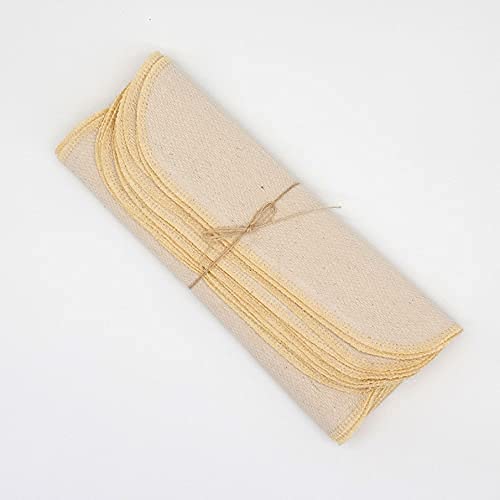 Spring Collection Reusable Paperless Towels - One Dozen washable reusable paper towels for kitchen (Lemon Natural)