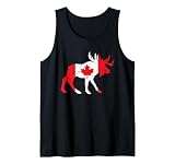 Maple Leaf Animal Canadian Flag Canada Tank Top