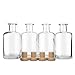 Feel Fragrance Glass Diffuser Bottles Diffuser Jars with Cork Caps Set of 4 – 5.3 inches High, 240ml 8.2 Ounce. Fragrance Accessories Use for DIY Replacement Reed Diffuser Sets.