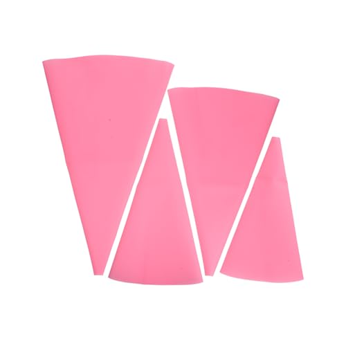 GRIRIW 4pcs Reusable Piping Bags for Cake Decorating Food Grade Non Slip Pastry Bags Various for Frosting Cupcakes and Pastries