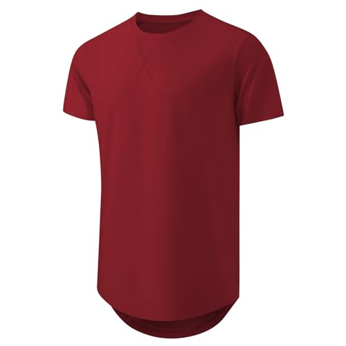 Mancozy Men's 3 Pack Cotton Hipster Hip Hop Longline Crewneck Tee Big and Tall T-Shirts for Men 7X-Large by Mancozy - Used condition - Image 4