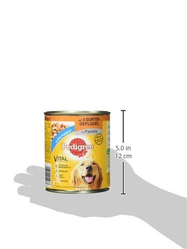 Pedigree Dose Adult mit 5 Sorten Gefluegel, 12er Pack (12 x 800 g)