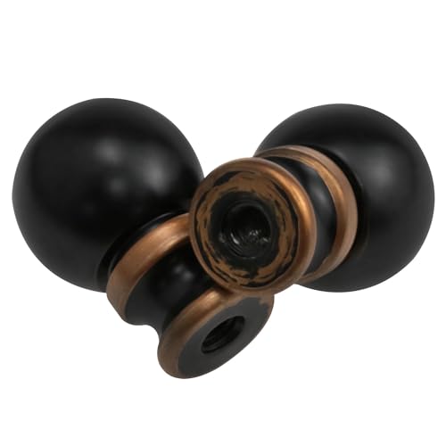 Image of Dual Thread Lamp Finial Oil Rubbed Bronze Ball Lamp Cap Top Button Tube Harp Seat Lamp Decoration 2PCS