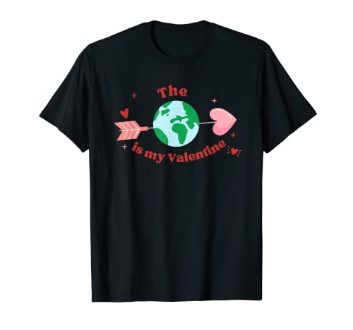 El mundo es mi día de San Valentín juguetón y lindo de San Valentín Camiseta