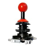 Digitalkey Joystick EDIERRE Mod. 02/P XL con Boccola Filettata Lunga, Montaggio su Plance (Rosso_Nero)