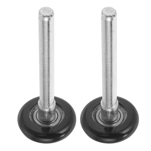 Ciieeo Rodillos de Nailon 46X120H para Puertas de Garaje 2 Piezas con Vástago Rodamiento de Precisión para Funcionamiento Silencioso Repuesto para Puertas Correderas y Automáticas