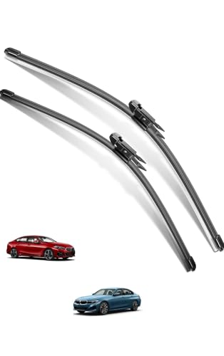 Image of Front Wiper Blades Compatible with BMW 3 Series E90 E91 F30 F31 F32 F34 F80 G20 G21 G42 allroad 2022-2024 model 320 D (2011-2021) Pack of 2