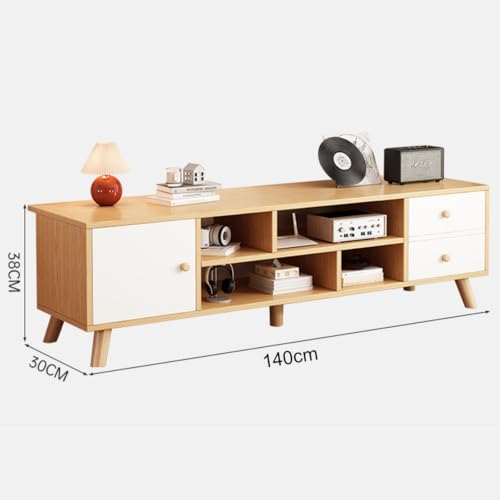 Meuble TV scandinave 140 cm pour optimiser le rangement de votre décodeur - 7