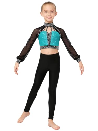 Tenue de patinage artistique fille 2 pièces avec veste et legging sport 5-16 ans
