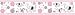 GEENNY Wall Border, Pink/Gray Elephant