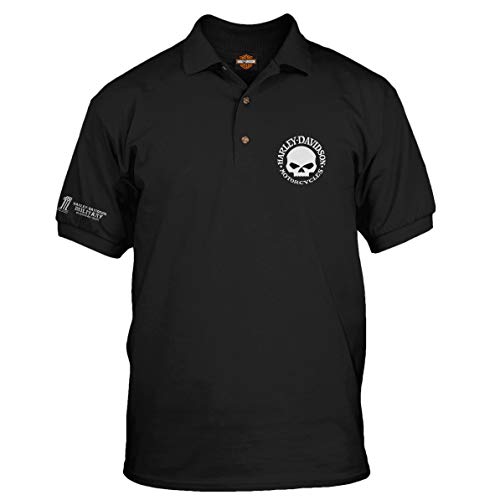 Harley-Davidson Military, Exclusive H-D Licensed Classic Men's 3-Button Polo, Overseas Tour, Willie G