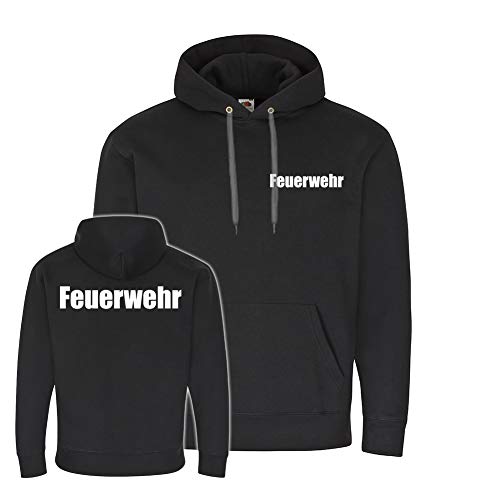 Pull à capuche pompiers Copytec noir chaud avec poche kangourou
