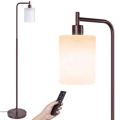 Buy 1 get 1 LED Floor Lamp,4 Colors Temperature Modern Light with Remote & Foot Control,Farmhouse Standing Lamps with Hanging Jade Matte Glass Shade for Bedrooms,Living Room,(9W Led Bulb Included),Brown Review Product LED Floor Lamp,4 Colors Temperature Modern Light with Remote & Foot Control,Farmhouse Standing Lamps with Hanging Jade Matte Glass Shade for Bedrooms,Living Room,(9W Led Bulb Included),Brown