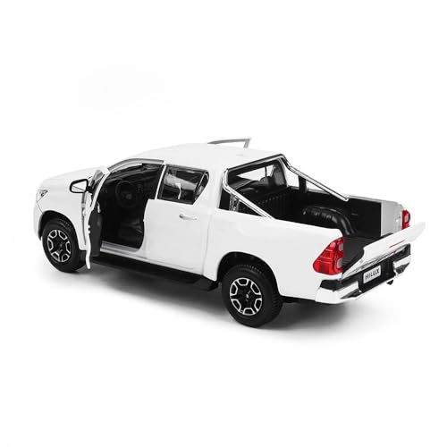 Modelo Coche de Carreras Escala 1:27 Toyota Hilux Blanco miniatura 6