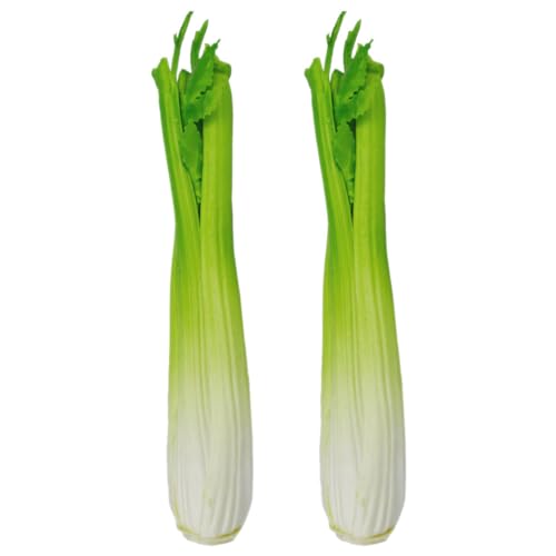 Alipis Fake Celery Artificial Vegetables PU Celeries Highly Simulation Lifelike Vegetable Home House Kitchen Cabinet Decoration False Kids Market Restaurant Model