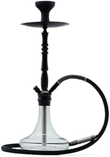 Hookah Set Premium Modern Glass Hookah Silicone Hookah Bowl Hookah Hose with Detachable Aluminum Handle Charcoal Tongs Charcoal Holder Stainless Steel Down Stem with Diffuser for Better Smoking