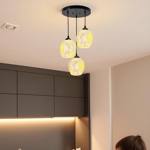 BrightLyt Hand-Crafted Hanging Lights for Living Room|Dining Table, Hanging Lamps for Home Decoration| Hall, Pendant Lights for Ceiling/Restaurant (Jhoomar| Chandelier)