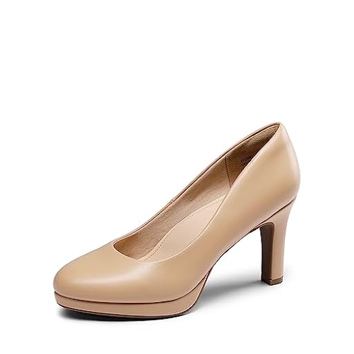 DREAM PAIRS Zapatos de Tacón Alto Vestir de Salón Cómodos para Mujer Clásicos para con Plataformas de 1cm para Trabajo Fiesta,Size 40,Desnudo-PU,SDPU2365W | Ya disponible en tu tienda friki favorita! En mundofriki.es!