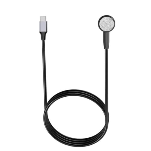 HIOPOIUYT Auriculares tipo C de 45 cm/100 cm con chip digital de una sola cara sin micrófono, Plug and Play para conducir en coche y cantar