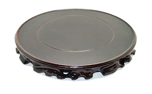 Palmetto Housewares Soporte de palisandro estilo oriental, diámetro de 22 cm, altura de 2,5 cm, soporte de pecera, soporte de exhibición multiusos, diámetro de 9 pulgadas Cover