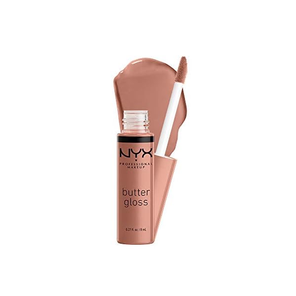 NYX PROFESSIONAL MAKEUP Butter Gloss, Non-Sticky Lip Gloss - Madeleine (Mid-Tone Nude)