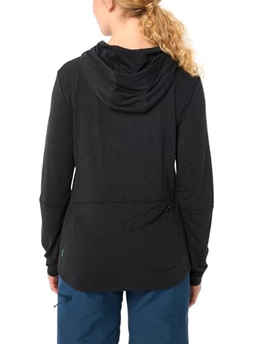 VAUDE Tremalzo Langarmshirt Damen Fahrrad mit Kapuze, Black, Gr. 36 – Ansicht 5