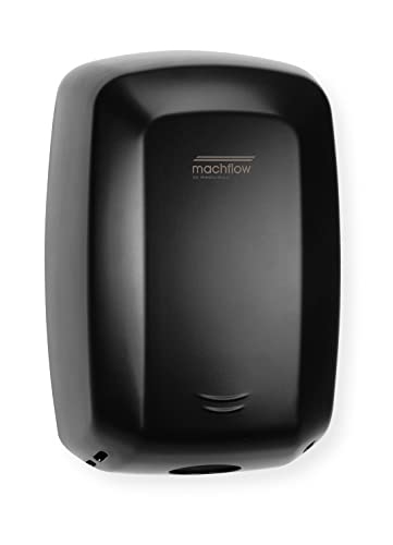 Saniflow M09AB-UL-ION Machflow Plus High Speed Electric Hand Dryer, Steel Black Epoxy Finish; Adjustable Motor; Vandal-Proof; 2 to 8-inch Adjustable Sensor; 250W Heating Element