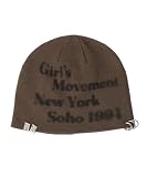 [エックスガール] チャームアクセントプリンテッドビーニー CHARM ACCENT PRINTED BEANIE 105254051009 BROWN ONE SIZE