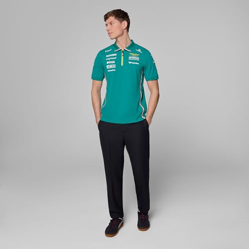Aston Martin F1 2025 Men's Team Polo Green4