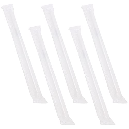 Pitillos plásticos flexibles envueltos pack 100 claros 21cm miniatura 1