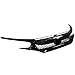 IKON MOTORSPORTS, Front Grille Compatible With 2016-2021 Honda Civic FK8, Type R Type-R Style Gloss Black Mesh Grill Guards Hood ABS Plastic, 2017 2018 2019 2020