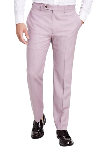 Calvin Klein Mens Slim fit Dress Pants 30/32 Pink Solid Stretch